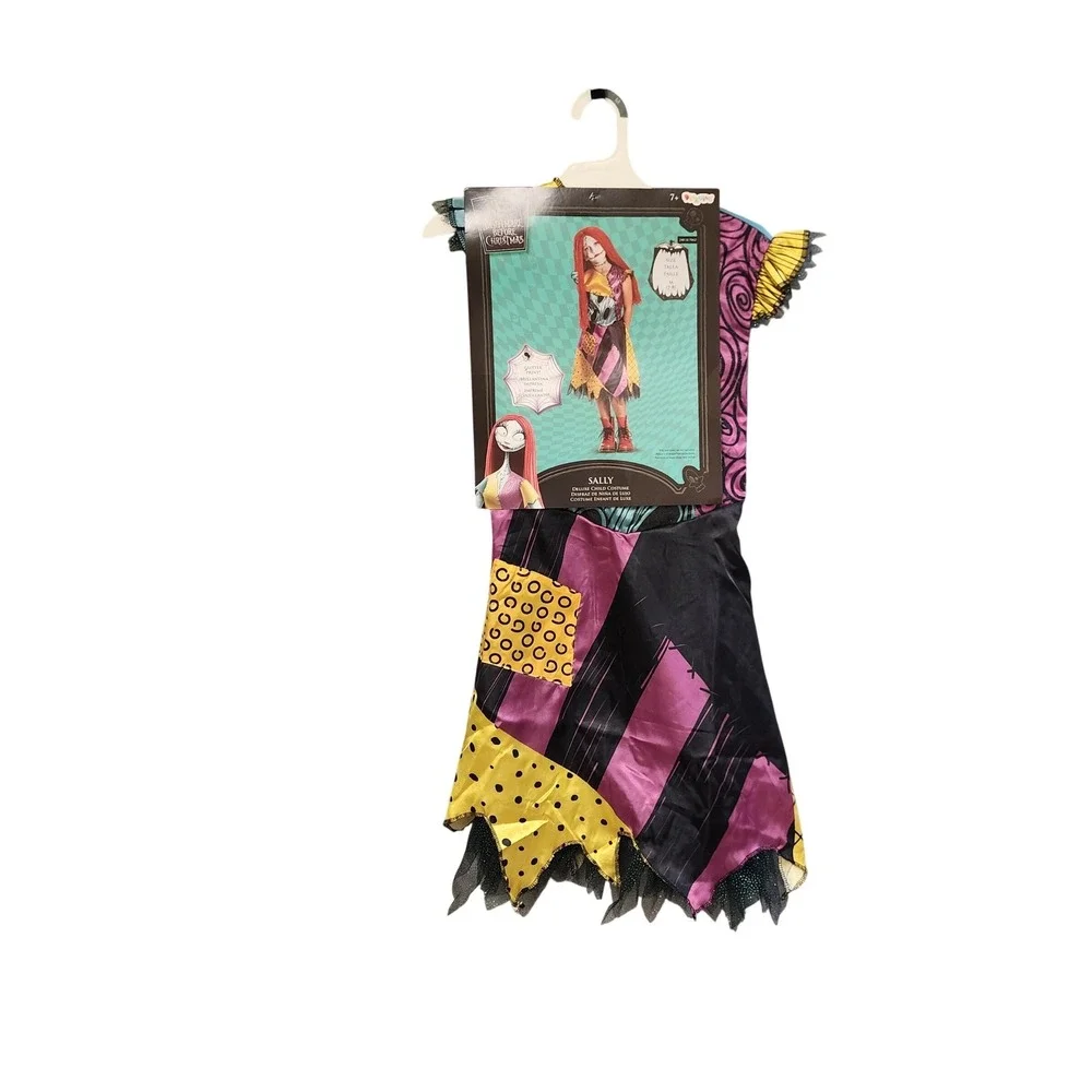Disney Sally Nightmare Before Christmas Deluxe Child Costume Size 7-8 Multicolor